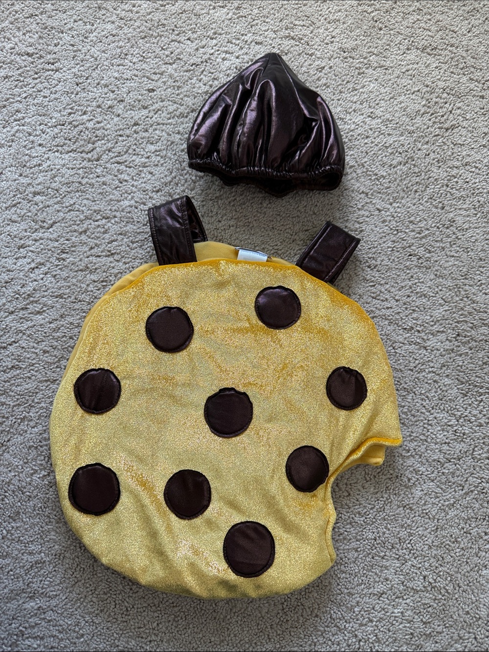 Like New! Pottery Barn Kids Chocolate Chip Cookie Costume with Hat 12-24 Months
